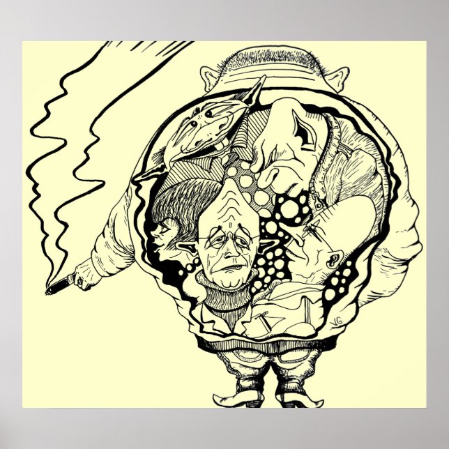 Poster de arte gráfico abstracto (Frente)