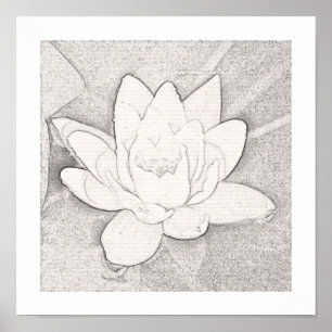 POSTER DE ARTE GRÁFICO LOTUS FLOWER