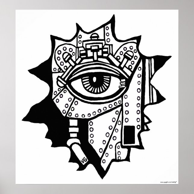 poster de arte gráfico para ciborg de Guay (Frente)