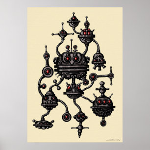 poster de arte gráfico robótico de Guay