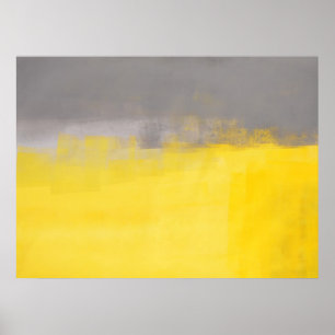 poster de arte gris y amarillo "Un simple abstract