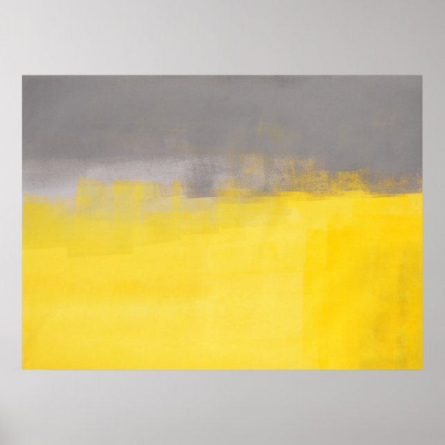 poster de arte gris y amarillo "Un simple abstract (Frente)