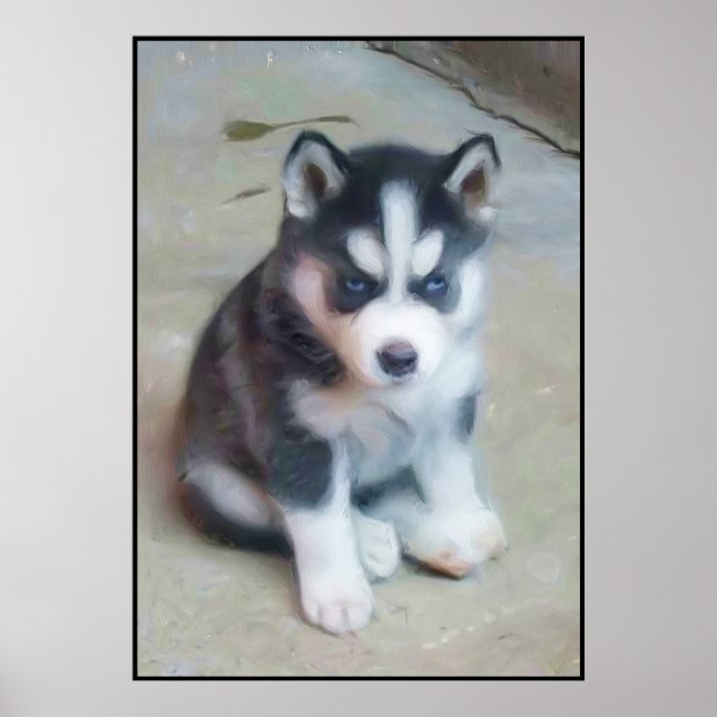 Poster de arte Husky Siberian (Frente)
