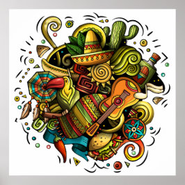 Poster de arte Ilustracion de América Latina/Méxic