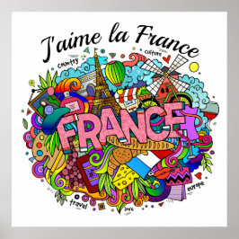 Poster de arte Ilustracion de Francia