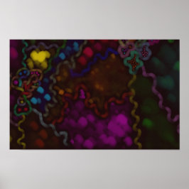 Póster de arte impresionista del micro-mundo ocult