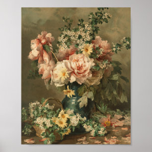 Póster de Arte Impreso de Naturaleza Muerta Floral