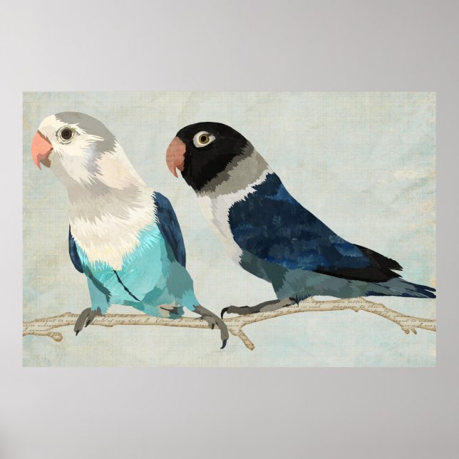 POSTER de Arte INDIGO BIRDS (Frente)