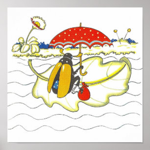 Poster de arte infantil de libros de vintage