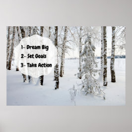 poster de arte Inspirador "Dream Big"