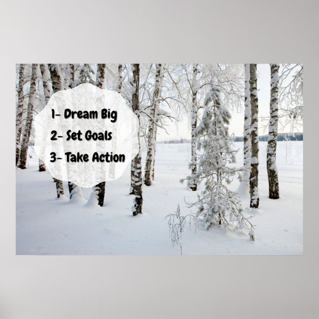 poster de arte Inspirador "Dream Big" (Frente)