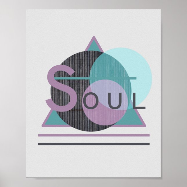 Poster de arte inspirador "SOUL" (Frente)