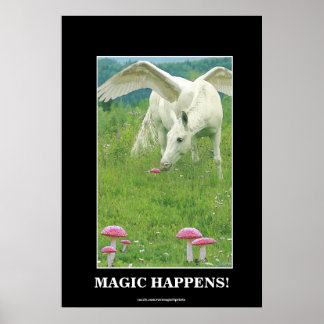 poster de arte Inspirador "WILLOW" Pegasus Fantasy