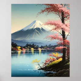 Poster de arte japonés de Mt. Fuji