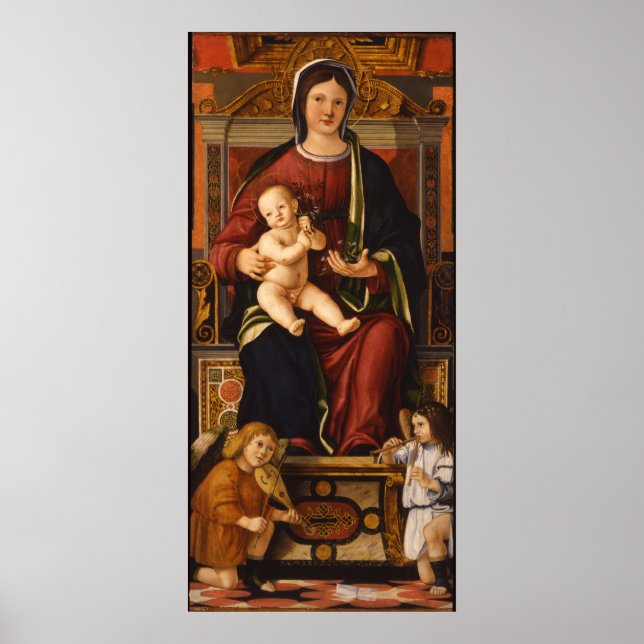 poster de arte "La Virgen y el Niño" (Frente)