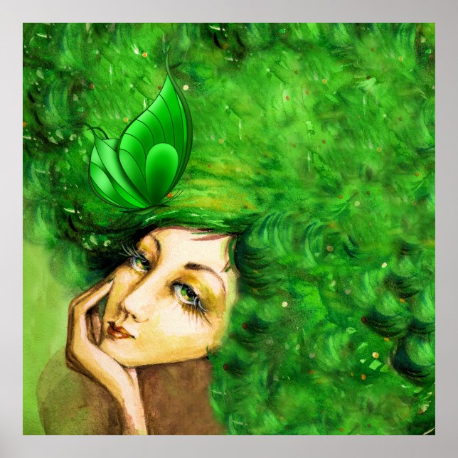 Poster de arte Lady Papilionem (Frente)