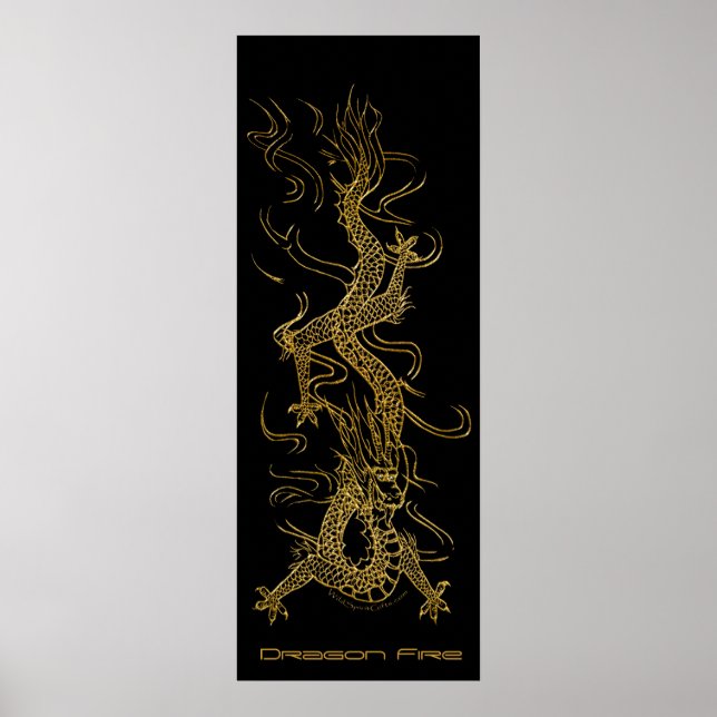 Poster de arte largo Golden Dragon (Frente)