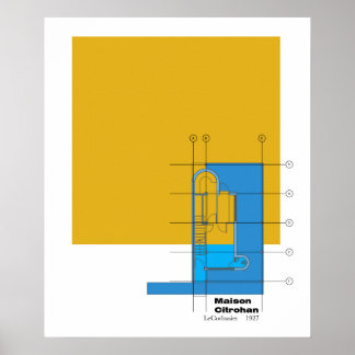 Poster de arte Le Corbusier Maison Citrohan