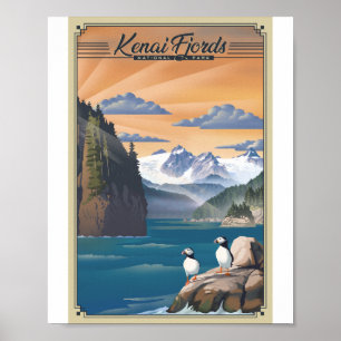 Poster de Arte Litho del Parque Nacional de los Fi