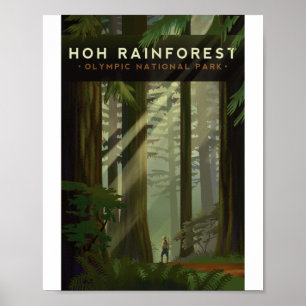 Poster de Arte Litho del Parque Nacional Olímpico