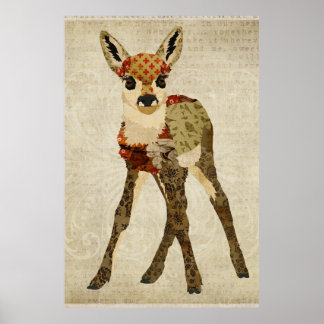 Poster de arte Little Floral Fawn