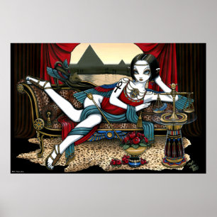 poster de arte Maat Angel, diosa egipcia "Mayet"