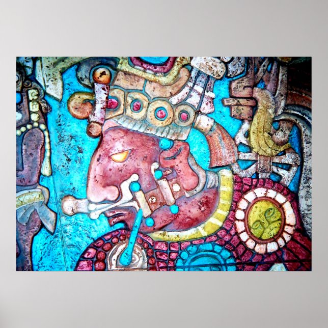 Poster de arte maya azteca de la India (Frente)