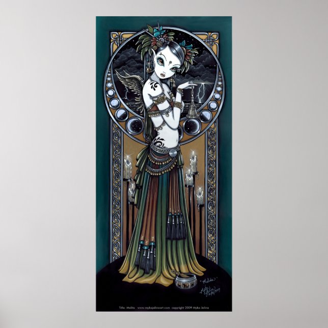 poster de arte "Melita" de danza gótica de fusión  (Frente)