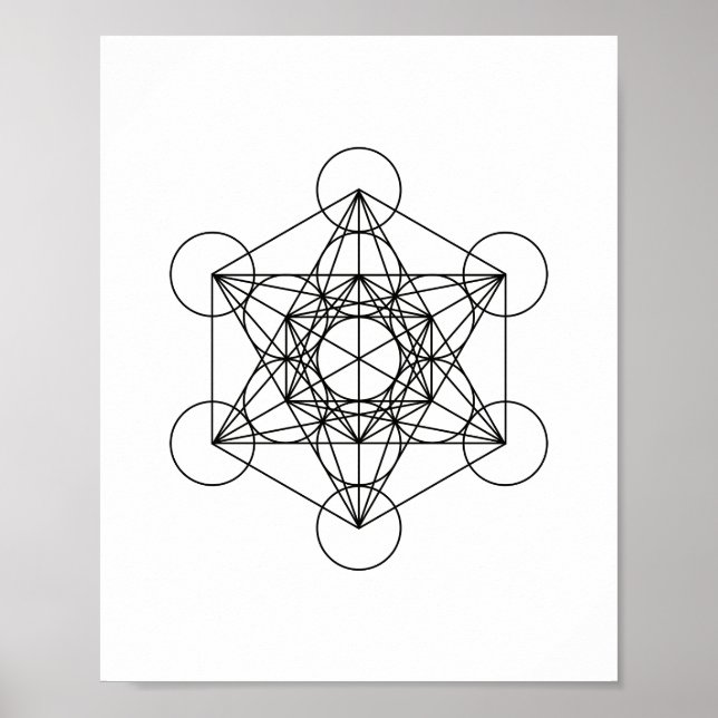 Poster de arte Metatron Sacred Geometry Wall (Frente)
