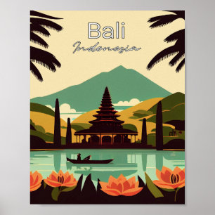 Poster de arte Minimalista de Bali Indonesia