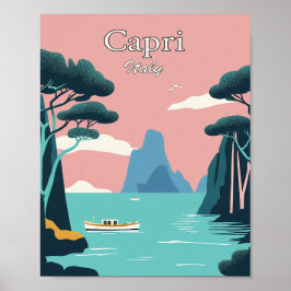 Poster de arte Minimalista de Capri Italia
