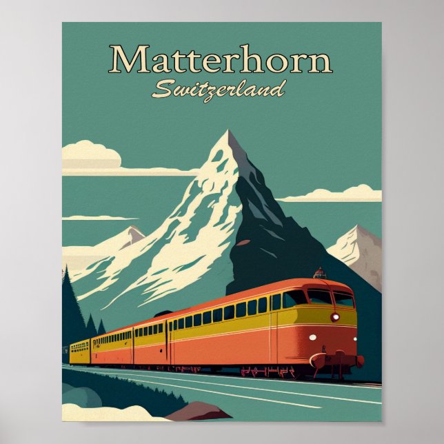 Poster de arte Minimalista de Matterhorn (Frente)
