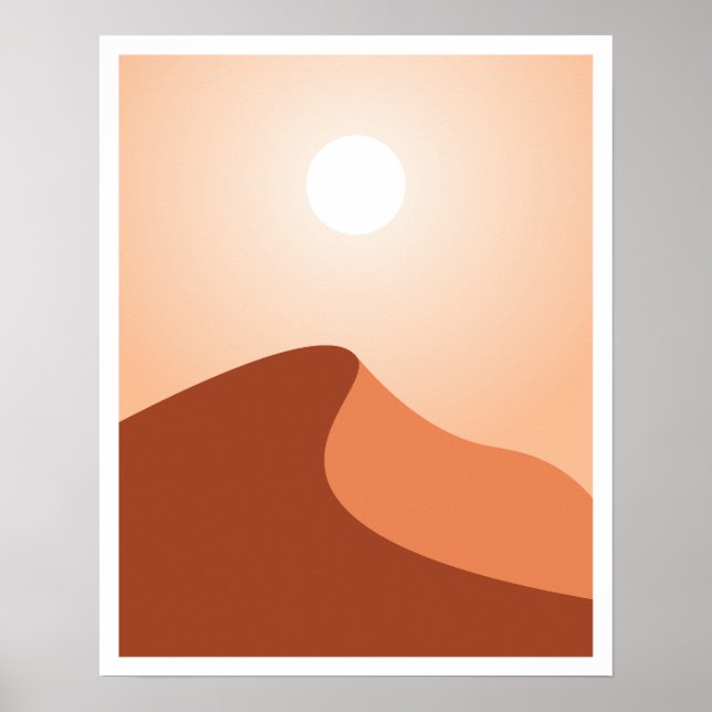 Poster de arte Minimalista del desierto del Sahara (Frente)