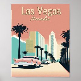 Poster de arte Minimalista Vintage de Las Vegas Sk