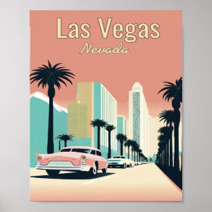 Poster de arte Minimalista Vintage de Las Vegas Sk