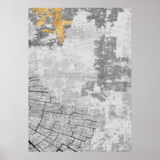 Poster de arte moderno abstracto de oro y paredes