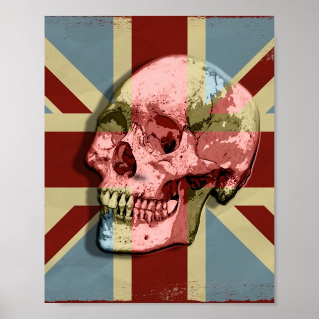 Poster de arte moderno de paredes de Union Jack Sm (Frente)