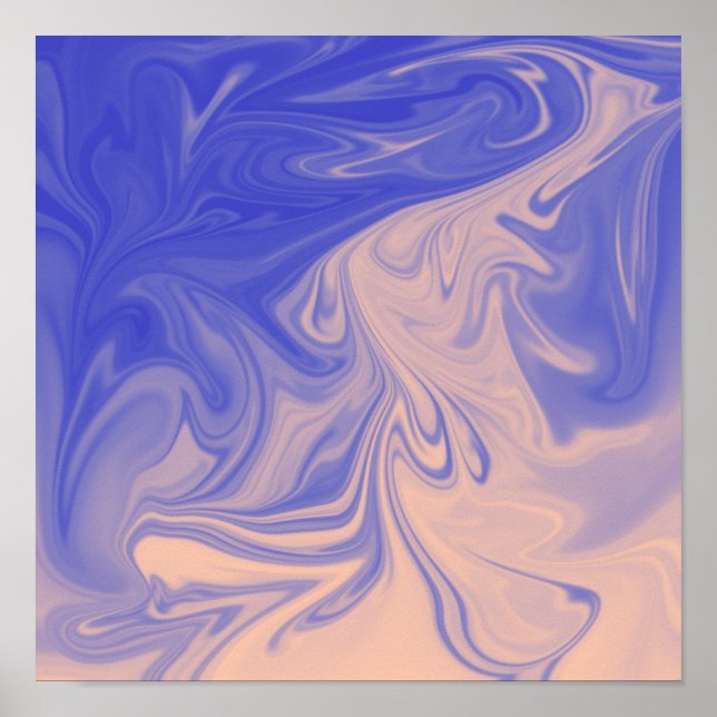 Poster de arte morado, violeta, de arena desértica (Frente)