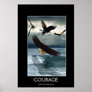 Poster de Arte Motivador de Bald Eagles