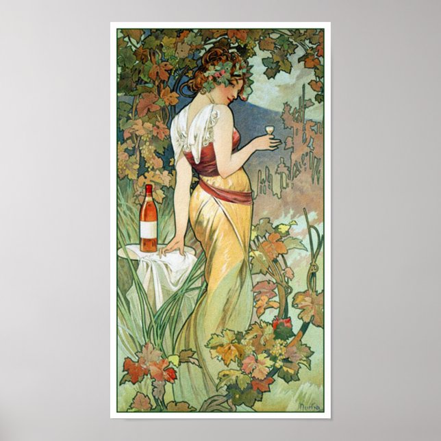 Poster de arte mucha: Cognac (Frente)