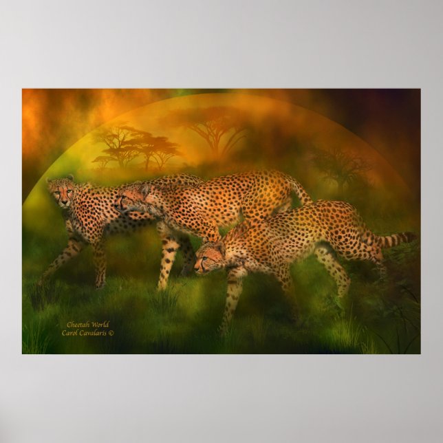 Poster de Arte Mundial Cheetah/Print (Frente)