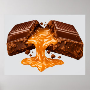 Póster de arte mural de chocolate con caramelo der