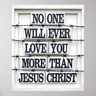 Poster de arte mural de cita de amor de Jesús