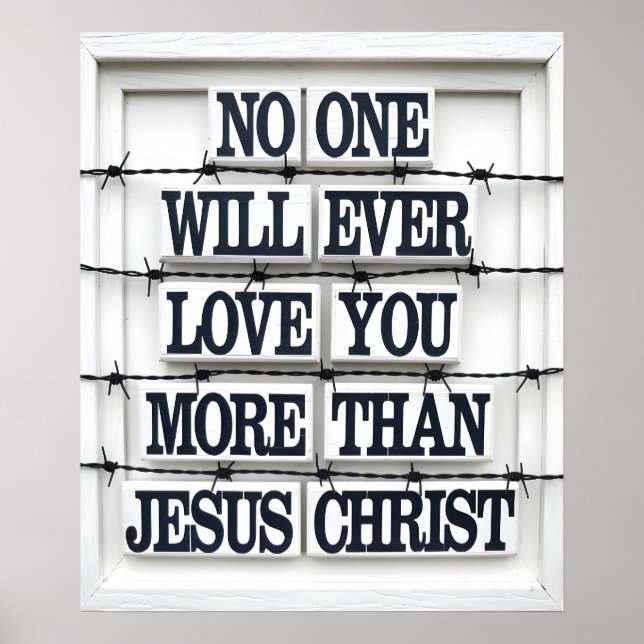 Poster de arte mural de cita de amor de Jesús (Frente)