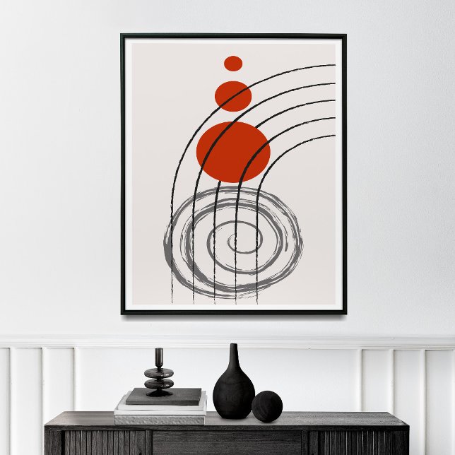 Poster de arte mural de líneas modernas de mediado (Subido por el creador)