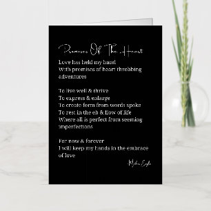 Póster de arte mural de poema de amor de promesas 