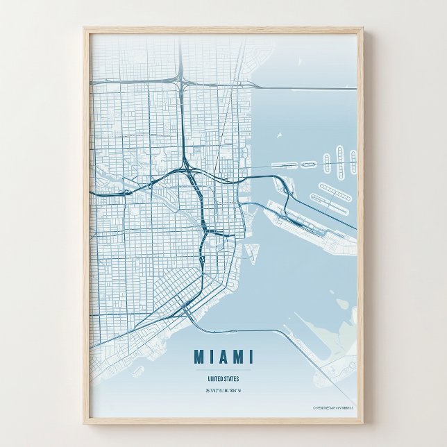 Póster de arte mural del mapa de la ciudad de Flor (Subido por el creador)
