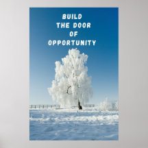 poster de arte mural Inspirador "Construir la puer
