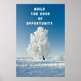 poster de arte mural Inspirador "Construir la puer