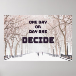 poster de arte mural Inspirador "DECIDE"